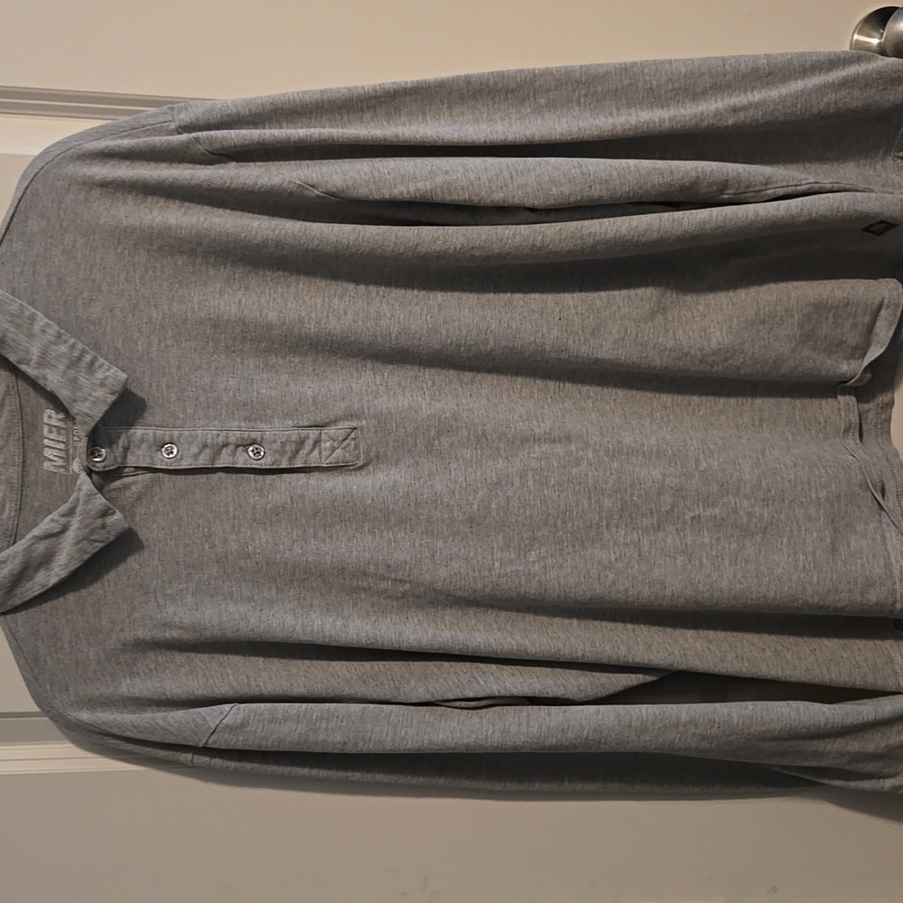 MIER Men's Grey Long Sleeve Shirt